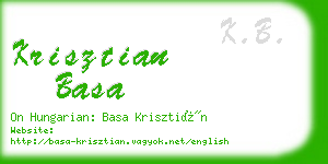 krisztian basa business card